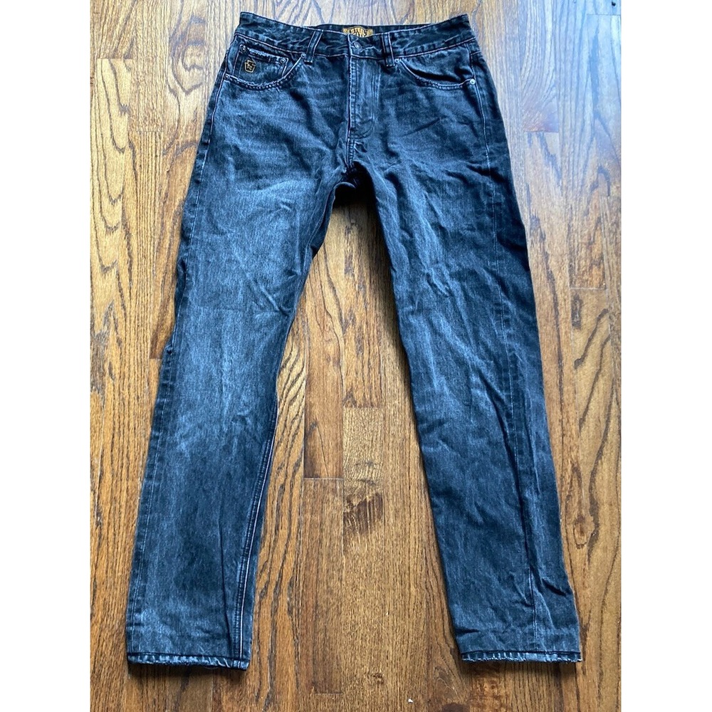 Steel City Selvedge Jeans Mens Size 30x30 Black Denim Straight Leg